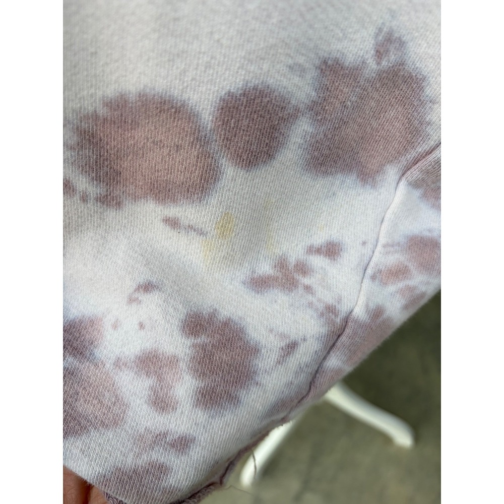 Errant Clothing Oversized Tie Dye Hoodie Mauve Cream French Terry Dress S Grunge - Picture 4 of 8
